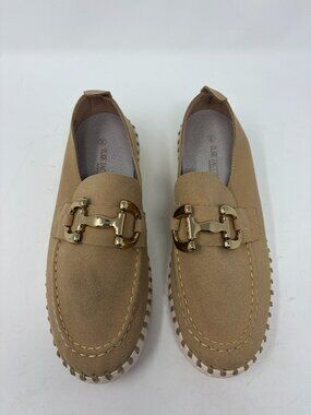 Ilse Jacobsen women's tulip slip-on shoes 36 suede tan horsebit